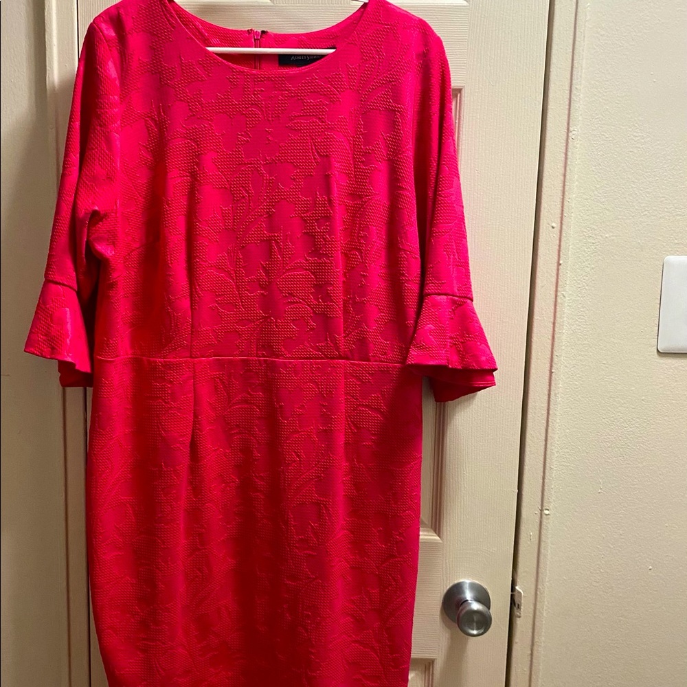 Hot pink knee length dress